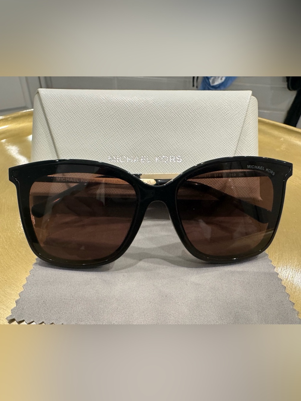 Michael Kors Women’s Black Sunglasses with Brown Lenses